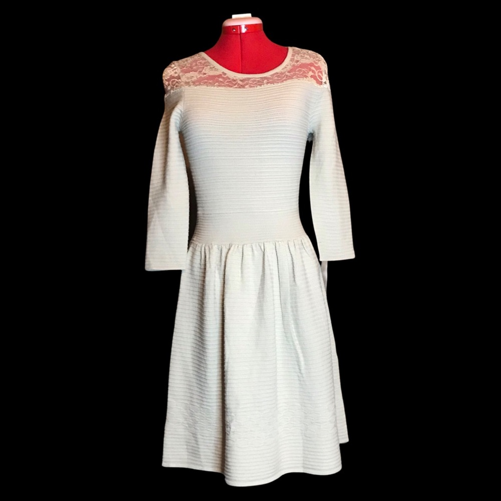 Cream-Color Jessica Simpson Skater Dress